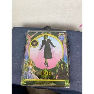 Disguise Wicked Elphaba Shiz Girls Costume Dress with University Pin Size S 4-6X